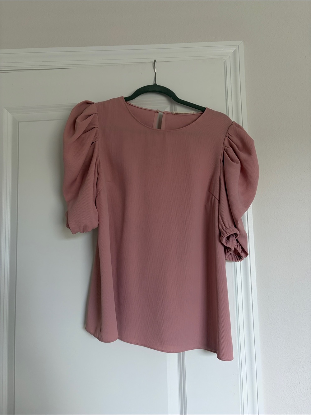 Puff Sleeve Blouse in Dusty Rose